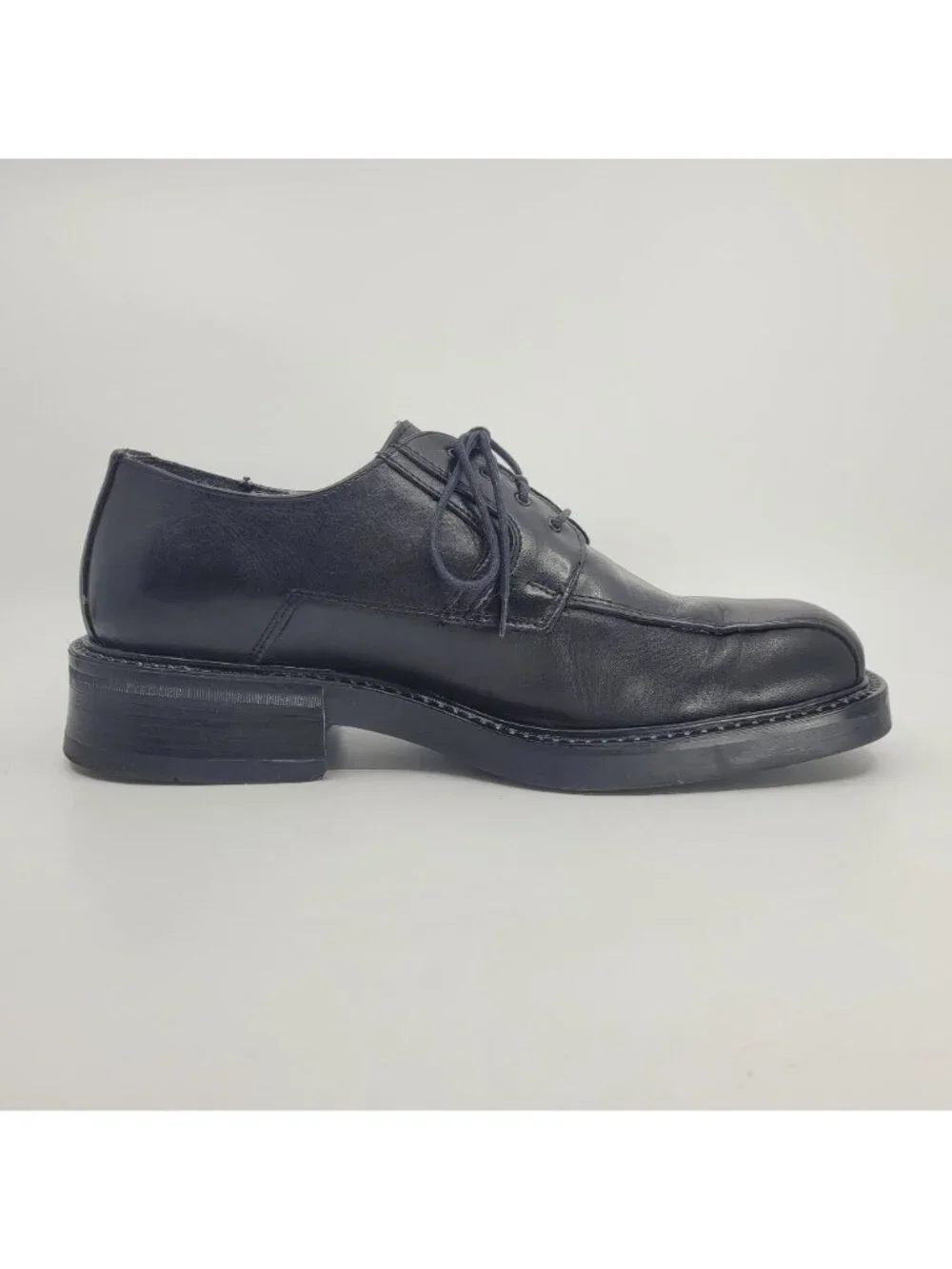Vintage UNLISTED Mens 9.5 CHUNKY Leather Oxfords Square Toe Dress Shoes **